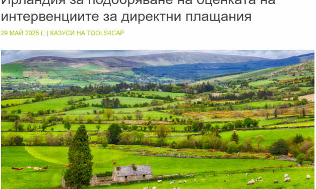 Как Ирландия ще разработи казус като част от проекта Tools4CAP, с фокус по-стабилна рамка за директни плащания